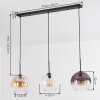 Koyoto hanging light, globe light, pendant light Amber, clear, Smoke-coloured, 3-light sources