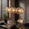 Koyoto hanging light, globe light, pendant light Amber, clear, 3-light sources
