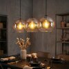 Koyoto hanging light, globe light, pendant light Amber, clear, 3-light sources