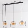Koyoto hanging light, globe light, pendant light Amber, clear, 3-light sources