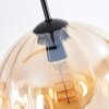 Koyoto hanging light, globe light, pendant light Amber, clear, 3-light sources