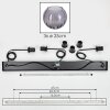 Koyoto hanging light, globe light, pendant light Smoke-coloured, 3-light sources