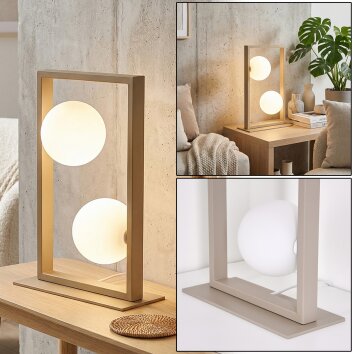 Zanin table lamp sand-coloured, 2-light sources