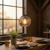 Ripoll hanging light, globe light, pendant light Smoke-coloured, 1-light source