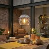 Ripoll hanging light, globe light, pendant light chrome, clear, Smoke-coloured, 1-light source