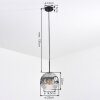 Ripoll hanging light, globe light, pendant light clear, Smoke-coloured, 1-light source