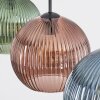 Koyoto hanging light, globe light, pendant light blue, green, red, 3-light sources