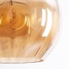 Koyoto hanging light, globe light, pendant light Amber, Smoke-coloured, 3-light sources