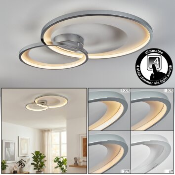 Baiyin ceiling light LED chrome, 1-light source