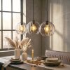 Koyoto hanging light, globe light, pendant light clear, 3-light sources