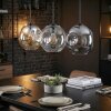 Ripoll hanging light, globe light, pendant light Amber, clear, Smoke-coloured, 3-light sources