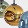 Ripoll hanging light, globe light, pendant light blue, gold, green, 3-light sources