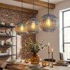 Koyoto hanging light, globe light, pendant light blue, 3-light sources