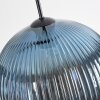 Koyoto hanging light, globe light, pendant light blue, 3-light sources