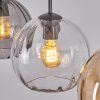 Koyoto hanging light, globe light, pendant light Amber, clear, Smoke-coloured, 3-light sources