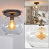 Koyoto ceiling light, globe light 25 cm clear, 1-light source
