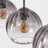 Koyoto hanging light, pendant light clear, Smoke-coloured, 3-light sources