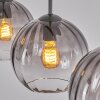 Koyoto hanging light, pendant light clear, Smoke-coloured, 3-light sources