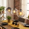 Koyoto hanging light, pendant light 20 cm Amber, clear, Smoke-coloured, 3-light sources