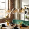 Koyoto hanging light, pendant light Amber, clear, 3-light sources