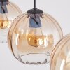 Koyoto hanging light, pendant light Amber, clear, 3-light sources