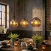 Koyoto hanging light, pendant light Amber, 3-light sources