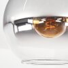 Koyoto ceiling light, globe light 25 cm clear, Smoke-coloured, 1-light source