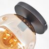 Ripoll ceiling light, globe light Amber, 1-light source