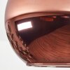 Koyoto ceiling light, globe light 25 cm coppery, 1-light source