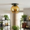 Koyoto ceiling light, globe light 25 cm gold, 1-light source