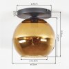 Koyoto ceiling light, globe light 25 cm gold, 1-light source