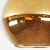 Koyoto ceiling light, globe light 25 cm gold, 1-light source