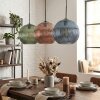 Koyoto hanging light, globe light, pendant light 30 cm blue, green, coppery, 3-light sources