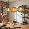 Koyoto hanging light, globe light, pendant light 30 cm blue, gold, green, 3-light sources