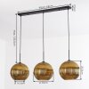 Koyoto hanging light, globe light, pendant light 30 cm gold, 3-light sources