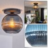 Koyoto ceiling light, globe light 25 cm blue, 1-light source