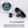 Koyoto ceiling light, globe light 25 cm blue, 1-light source