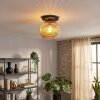 Ripoll ceiling light, globe light Amber, 1-light source
