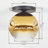 Ripoll ceiling light, globe light gold, clear, 1-light source