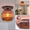 Ripoll ceiling light, globe light coppery, 1-light source