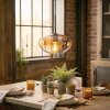 Mertola hanging light, pendant light Amber, clear, 1-light source