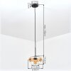 Mertola hanging light, pendant light Amber, clear, 1-light source