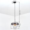 Mertola hanging light, pendant light clear, Smoke-coloured, 1-light source