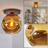 Ripoll ceiling light, globe light gold, 1-light source