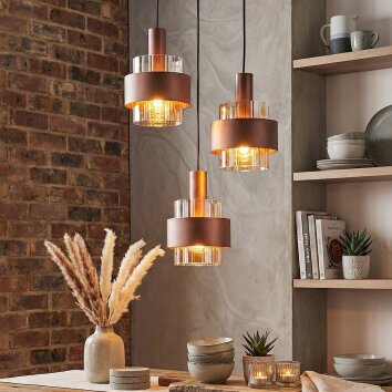 Traak hanging light, pendant light black, 3-light sources