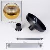 Koyoto ceiling light, globe light 26 cm gold, clear, 1-light source