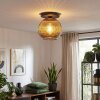 Koyoto ceiling light, globe light 25 cm gold, 1-light source