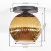 Koyoto ceiling light, globe light 25 cm gold, 1-light source