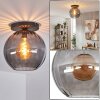 Koyoto ceiling light, globe light 30 cm Smoke-coloured, 1-light source