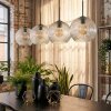 Ripoll hanging light, globe light, pendant light clear, 4-light sources